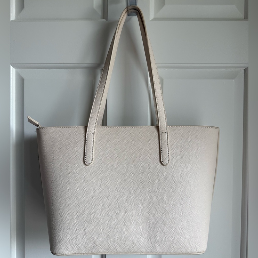 Miztique Cream Tote Bag with Gold Accents - Picture 2 of 3